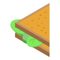 Wasabi sandwich icon isometric vector. Snack food. Japan spicy