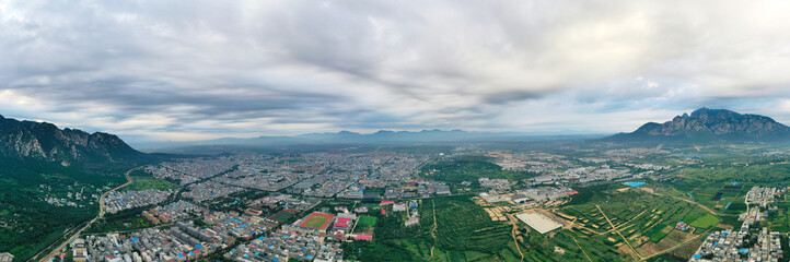 Dark clouds over the city of Henan, China