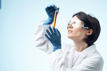 female scientist laboratory research Science and technology analysis