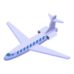 Business airplane icon isometric vector. Flight plane. Sky air jet