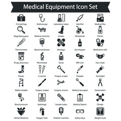 Medical Equipment Icon Set