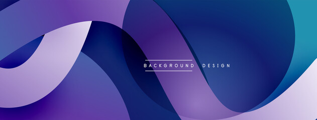 Abstract overlapping lines and circles geometric background with gradient colors