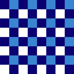 Seamless blue and white checkered pattern. Colored squares. For designing tablecloths, napkins, gift wrapping paper, backgrounds, tile designs, and more. Illustration abstract art design.