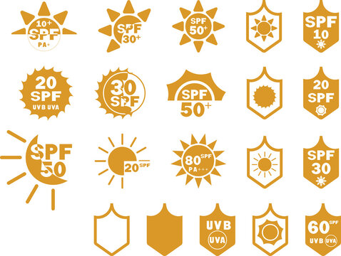 Vector of the sun protection collection