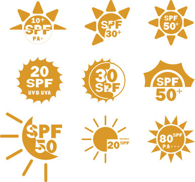 Vector of the sun protection collection