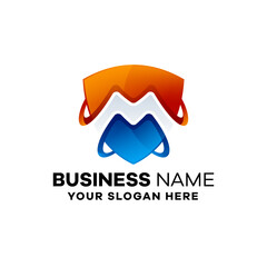 Abstract Business Security Gradient Logo