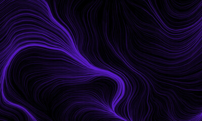 Obraz premium Neon digital flow fields