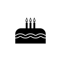 birthday cake icon, birthday vector, cake illustration