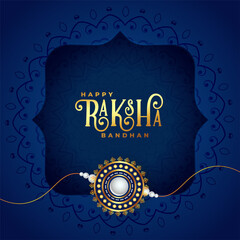 greeting card of raksha bandhan with realistic rakhi design