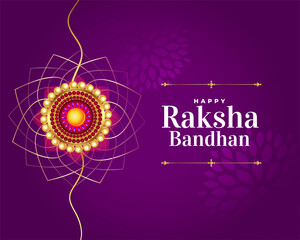 raksha bandhan purple festival background card design