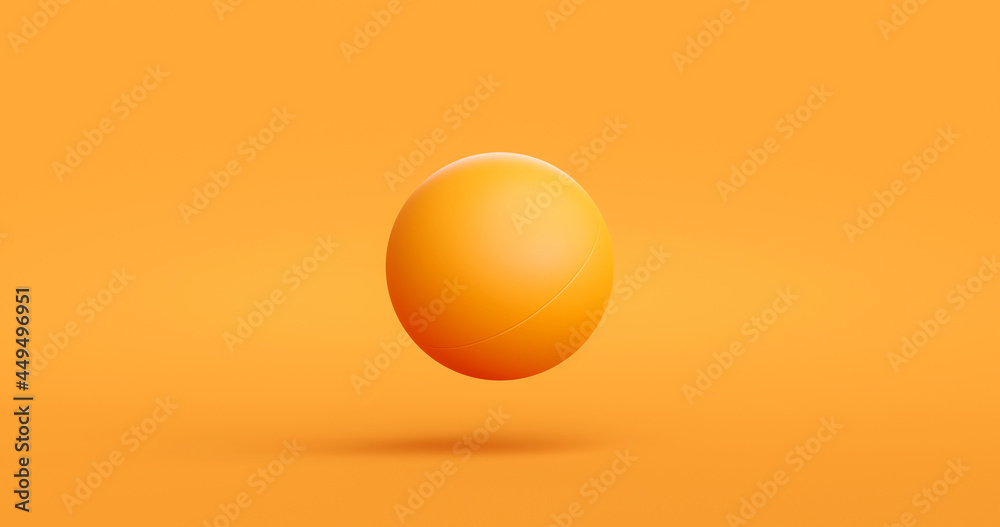 Wall mural orange leisure ping pong ball or table tennis sport game equipment on pingpong background with recre