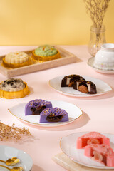 A mooncake  is a Chinese bakery product traditionally eaten during the Mid-Autumn Festival. The Mid-Autumn Festival is widely regarded as one of the four most important Chinese festivals.