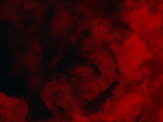 A red smoke tunnel on a mysterious and frightening dark background.  An abstract background created from a tablet, used as a background.