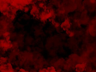 A red smoke tunnel on a mysterious and frightening dark background.  An abstract background created from a tablet, used as a background.