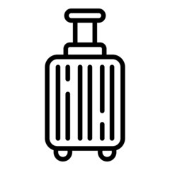 Travel bag icon outline vector. Suitcase luggage. Trip baggage