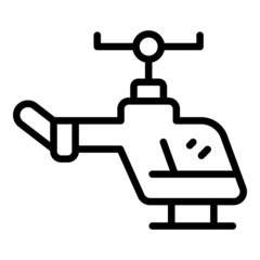 Helicopter icon outline vector. Military transport. Aircraft copter