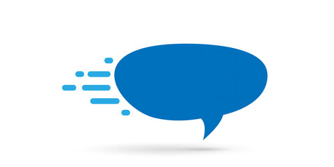 Speech bubble with lines illustration