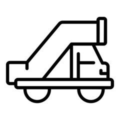 Airplane stairs icon outline vector. Airport truck. Aircraft plane