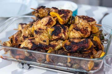 Plat de brochettes