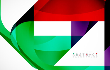 Minimal background. Abstract square shape with round corners created with wavy forms. Vector Illustration For Wallpaper, Banner, Background, Landing Page