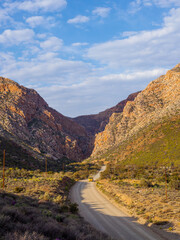Swartberg Pass through the Swartberg Mountains. Great Karoo. Prince Albert. Western Cape. South Africa
