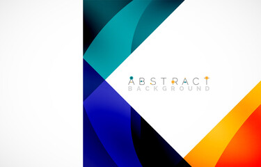 Minimal background. Abstract square shape with round corners created with wavy forms. Vector Illustration For Wallpaper, Banner, Background, Landing Page