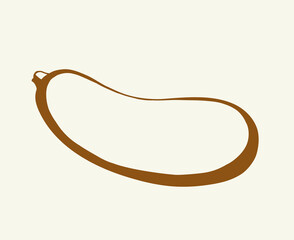 Zucchini gourd. Vector drawing icon
