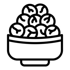 Truffle chocolate icon outline vector. Candy bar. Sweer dessert