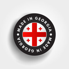 Made in Georgia text emblem badge, concept background