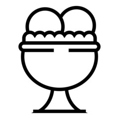 Summer gelato icon outline vector. Ice cream. Fruit gelato