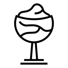 Soft gelato icon outline vector. Ice cream. Dessert cone