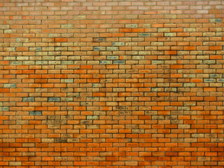 Background of old vintage brick wall. red brick wall texture grunge background with vignette corners, may use to interior design.	
