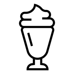 Gelato shop icon outline vector. Chocolate gelato. Cold ice cream