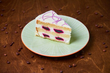 sweet dessert on a wooden table