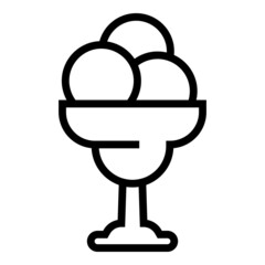 Gelato fruit balls icon outline vector. Ice cream. Summer gelato