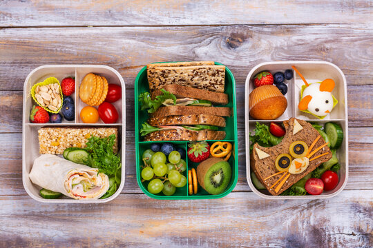 Healthy school lunch boxes
