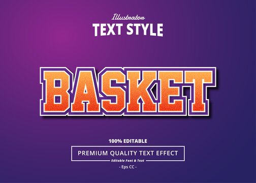 BASKETBALL Illustrator Text Effect