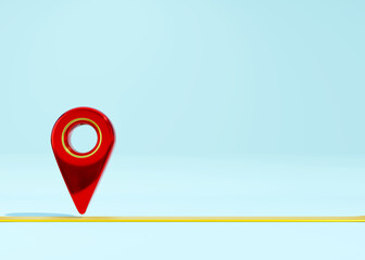 business goal path roadmap navigator GPS city  background concept 3D illustration