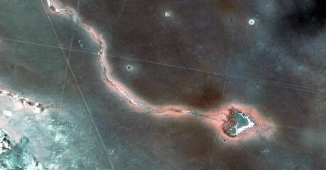  abstract photography of the deserts of Africa from the air. aerial view of desert landscapes, 
