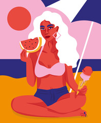 Woman at the beach