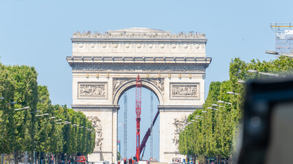 The Arch d Triumph under construction July 2021