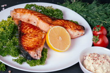 grilled salmon