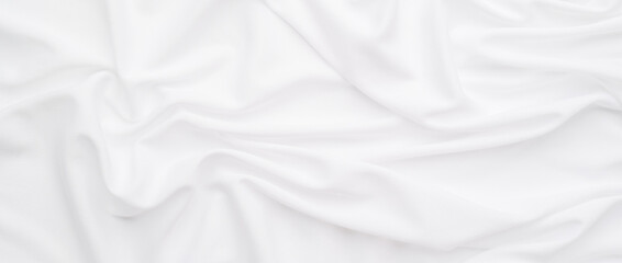 Fototapeta Wrinkled on bedspread, in the morning bedroom,texture for background , for decoration work obraz