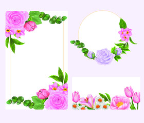 Floral frame watercolor