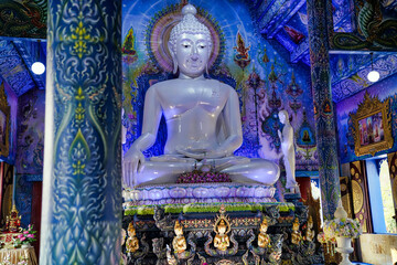Obraz premium Suea Ten Temple, Blue Temple Chiang Rai, Thailand