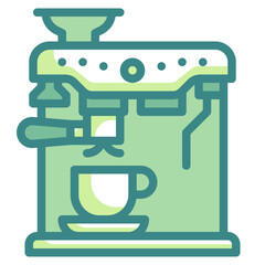 machine blue line icon