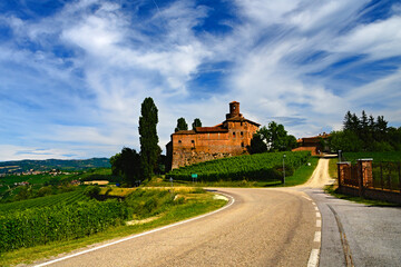 Fototapeta na wymiar castle in the langhe in the province of cuneo in Italy