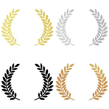 couronne de laurier - Laurel wreath - gold - silver - bronze - argent - or