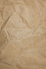 Old torn crumpled paper bag texture background.