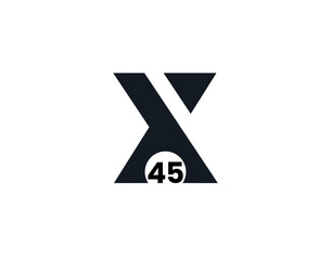 X45, 45X Initial letter logo